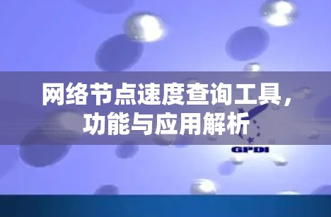 网络节点速度查询工具，功能与应用解析